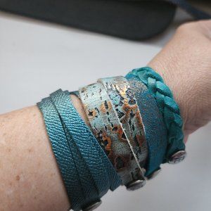 Bundle of 4, Turquoise and Teal, Size XL